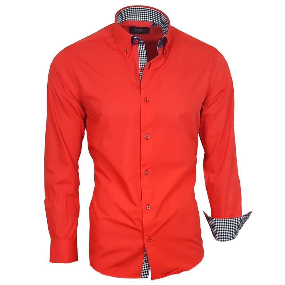 BINDER DE LUXE košile pánská 82308 dlouhý rukáv L, červená