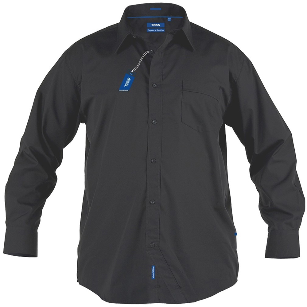 D555 košile pánská CORBIN Classic Regular nadměrná velikost 2XL, černá