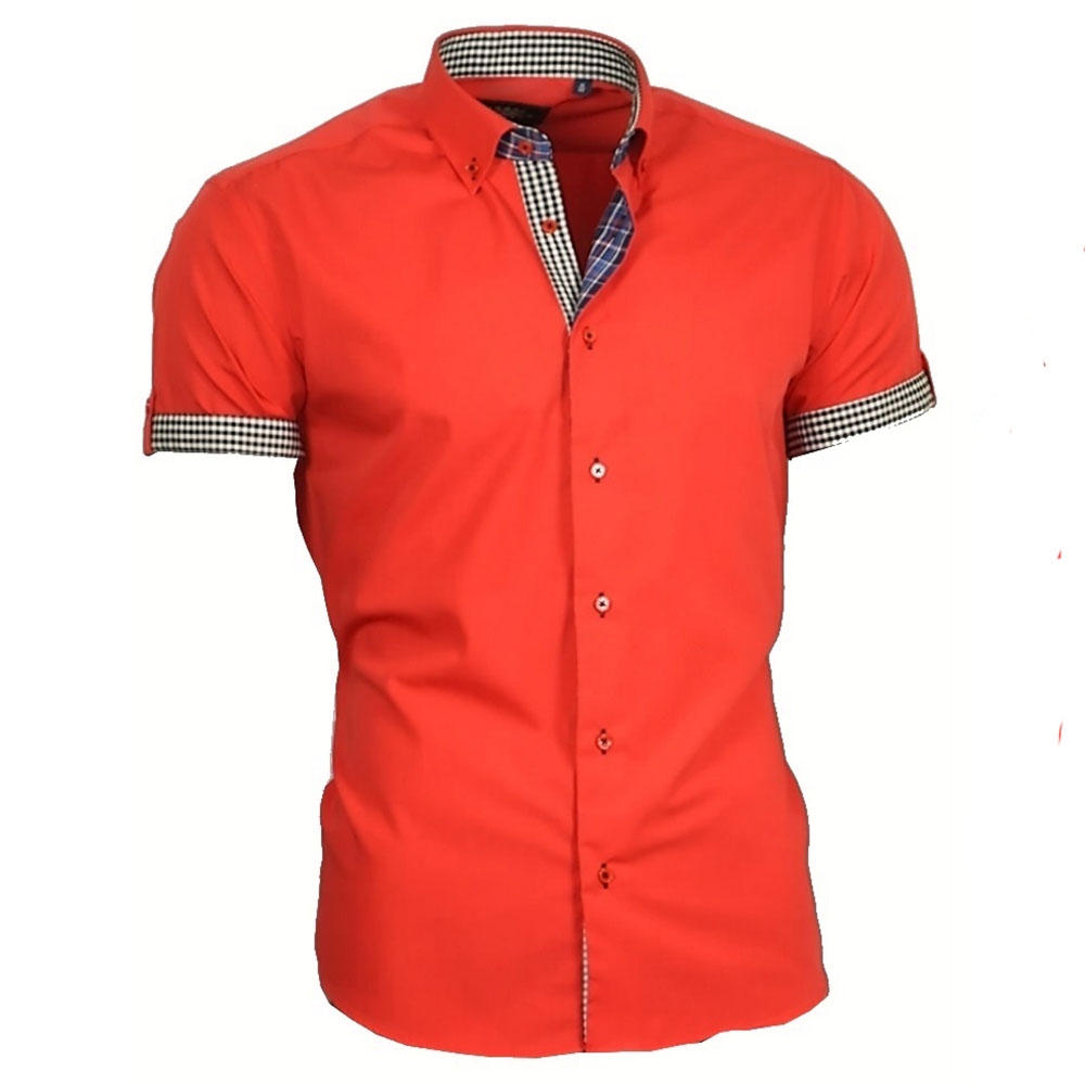 BINDER DE LUXE košile pánská 83301 krátký rukáv XL, červená