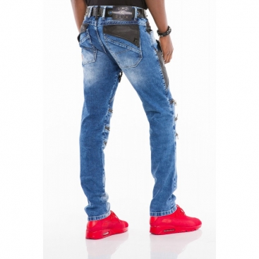 CIPO & BAXX kalhoty pánské CD461 slim fit L:34 jeans džíny