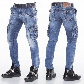 CIPO & BAXX nohavice pánske CD383 kapsáče jeans