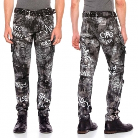 CIPO & BAXX kalhoty pánské CD572 L:32 regular slim fit jeans džíny