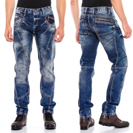 CIPO & BAXX kalhoty pánské CD563 L:34 regular slim fit jeans džíny