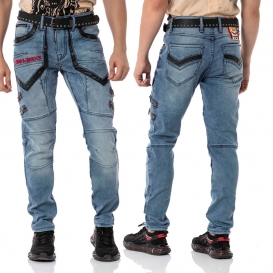 CIPO & BAXX kalhoty pánské CD795 l:32jeans džíny moto