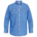 DUKE košile pánská WESTERN Style Denim Shirt riflová nadměrná velikost