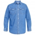 DUKE košile pánská KS1023 Western Style Denim Shirt riflová nadměrná velikost