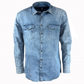 LAID BACK košile pánská 3928 jeans riflová