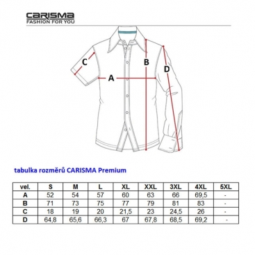 CARISMA košile pánská 8004 dlouhý rukáv slim fit